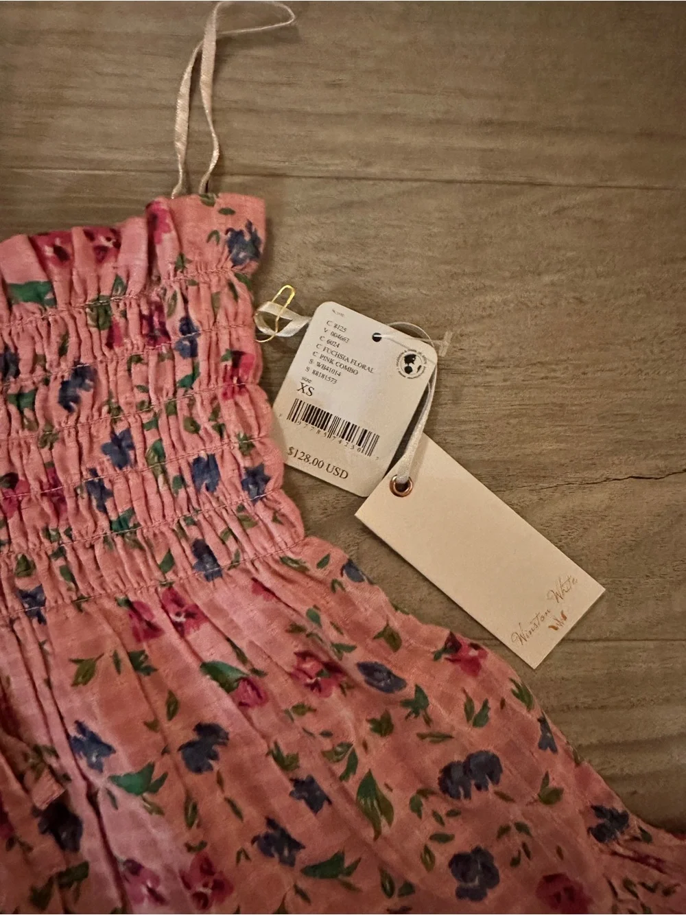 NWT Winston White Olivia Shorts in Fuchsia Combo, Pink Floral Ruffle Shorts - Picture 5 of 5